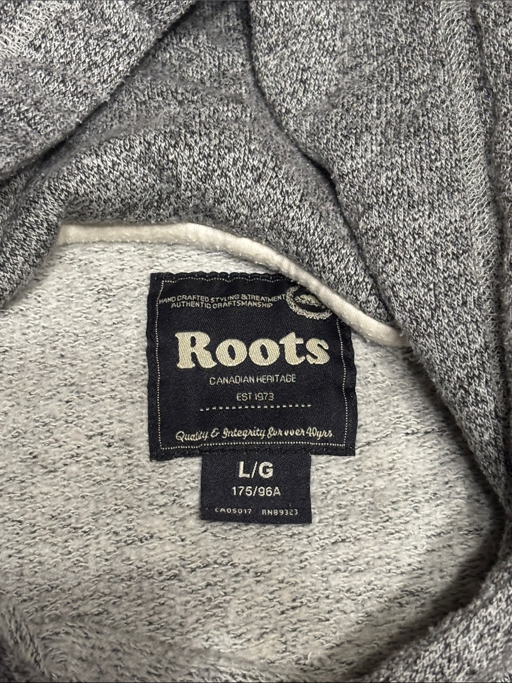 Vintage Roots Heather Gray Pullover Hoodie with Cream Logo - Picture 2 of 4